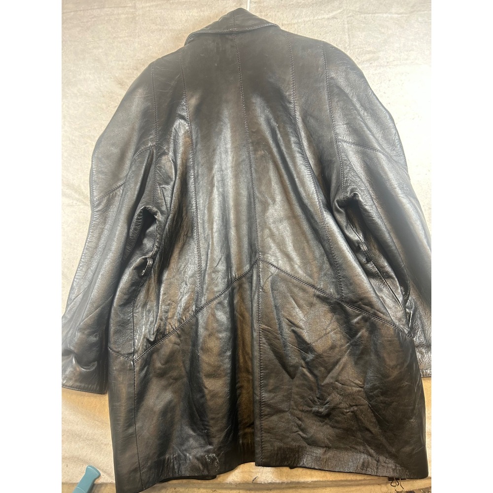 Jean Pierre Genuine Leather Black Blazer Style Jacket Ladies Large - Picture 5 of 8